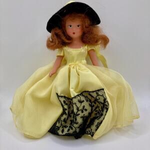 Vintage 40s Nancy Ann Storybook Doll 6.5" Sweet October Maiden #196 Bisque w/Box